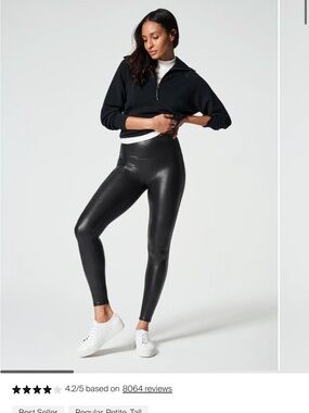 SPANX Faux Leather High-Waist Leggings
